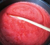 strawberry jam in a pot