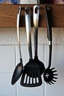 Black kitchen tools