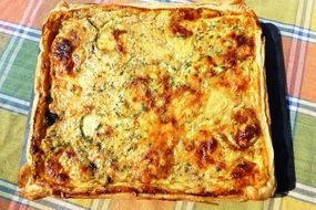 vegetable pie on the table