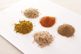 colourful Seasoning Spice on Dining Table