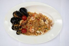 juicy and appetizing Seafood Pilaf