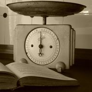 kitchen scales as a measure of weight