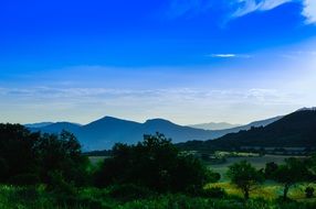 Rustic landscape of the mountains
