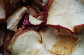 dried apples close up