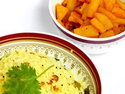 Rice Meal in Bowl, Healthy Food
