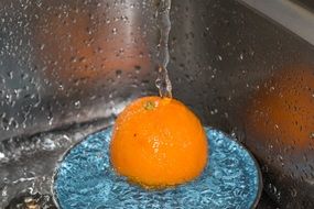 Water and orange