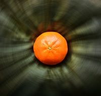 Beautiful healthy orange tangerine