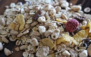 muesli with dried berries and fruits
