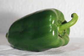 green pepper on a white background