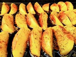 baked potatoes with spices