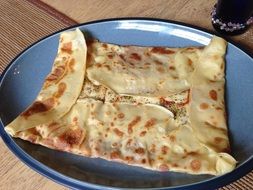 swiss pancake on a plate