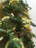 lemon, garlic and rosemary