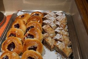 sweet pastries on a tray