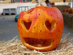 Halloween Pumpkin with heart eyes