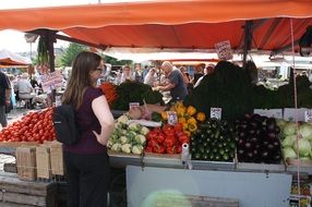 people on vegetable market