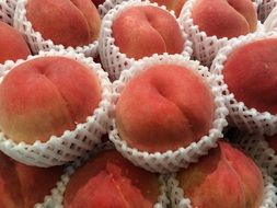Pink peaches are cushion material