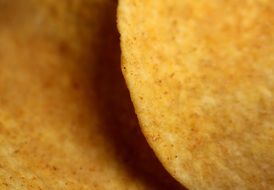 closeup of a salty chip