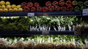 Healthy delicious vegetables in the market