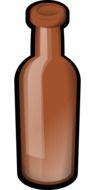 graphic image of a glass brown bottle