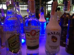 Different varities of the alcohol drinks in the bar