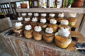 Organic food in hotel