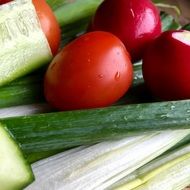 Fresh healthy vegetables in a pile