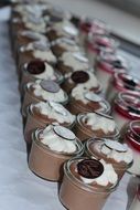 desserts in plastic jars