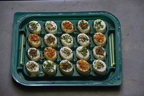 aperitifs on a party tray