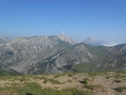 panorama of alps on a sunny day