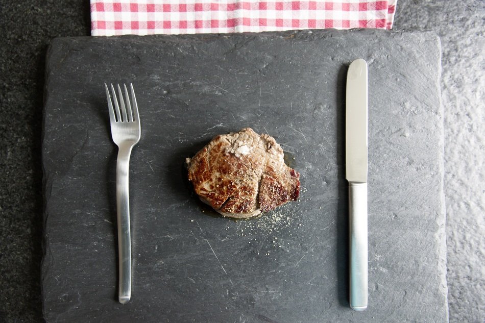 Steak and cutlery