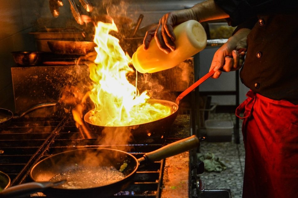 flambÃ©ed food