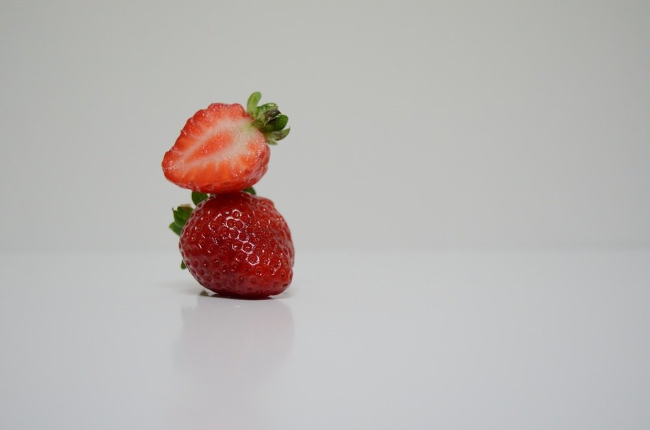 strawberry on white background
