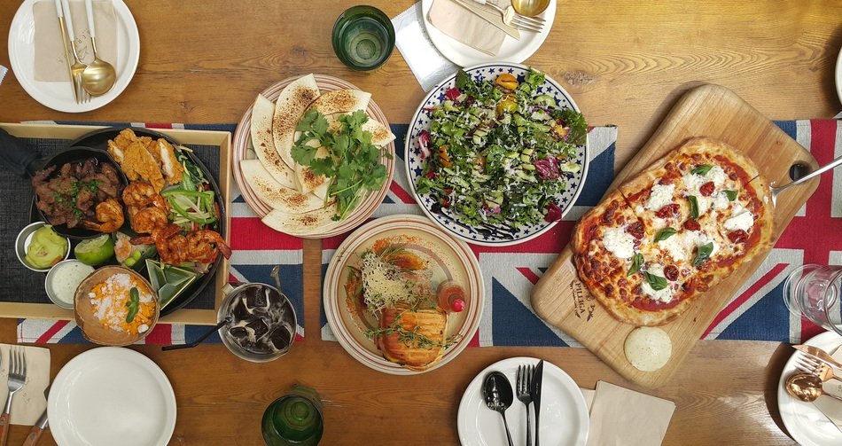 top view of ready meals