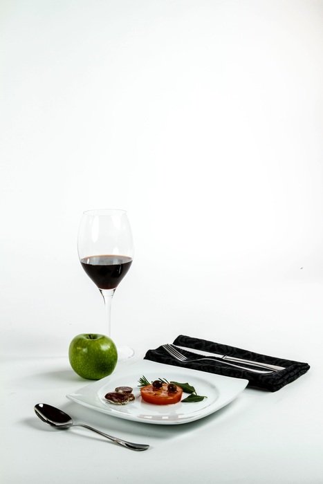 lunch photo on white background
