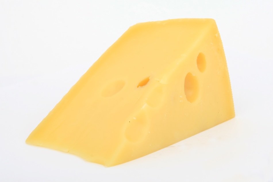 big slice of Cheese Closeup
