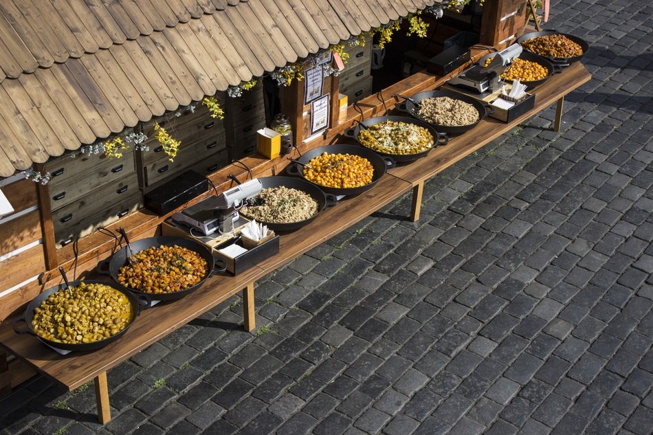 Picture of street market in Prague