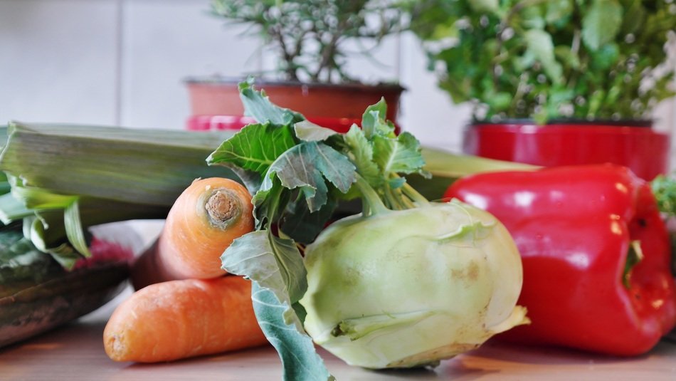 A lot of the vegetables in the kitchen