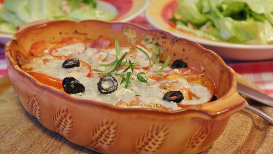 gratin with cheese and vegetables