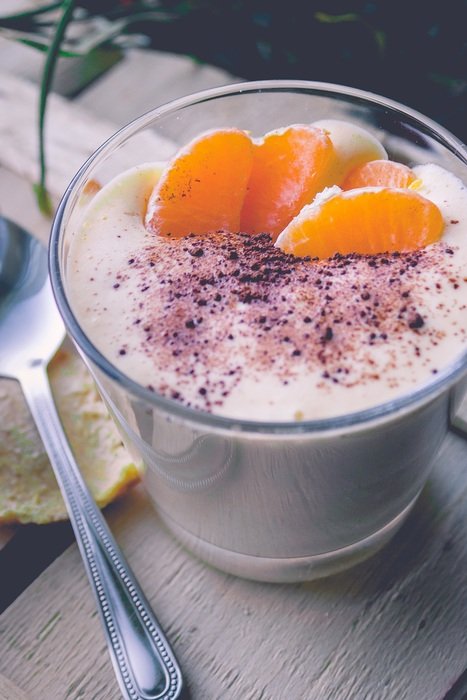Sweet Dish with tangerines
