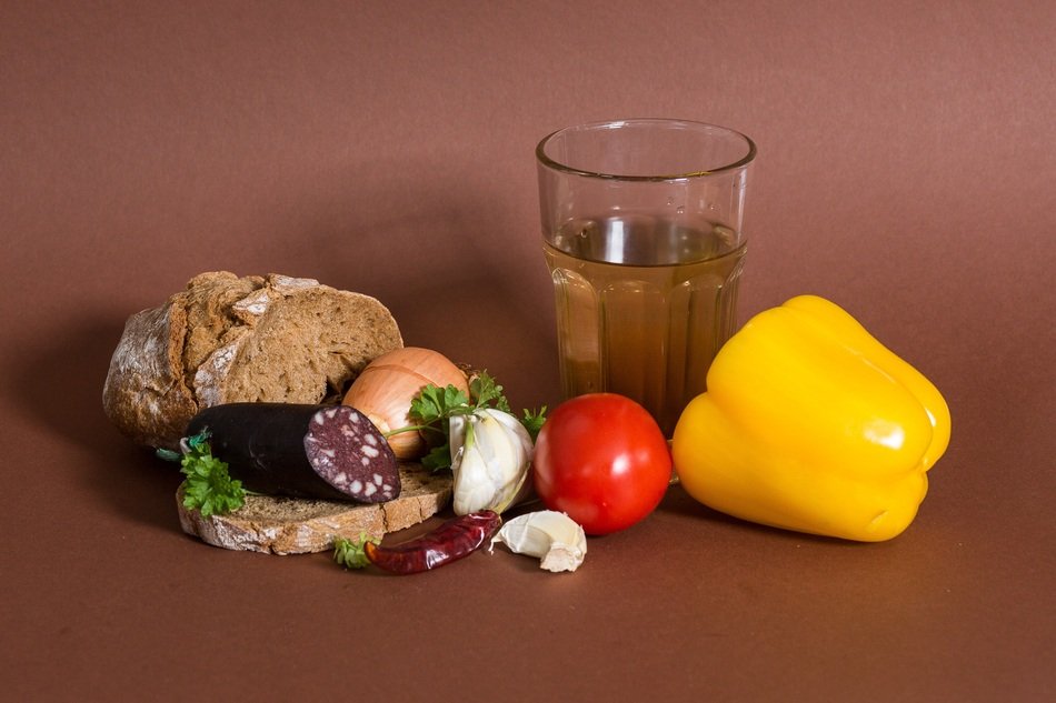 still life of ingredients for snack