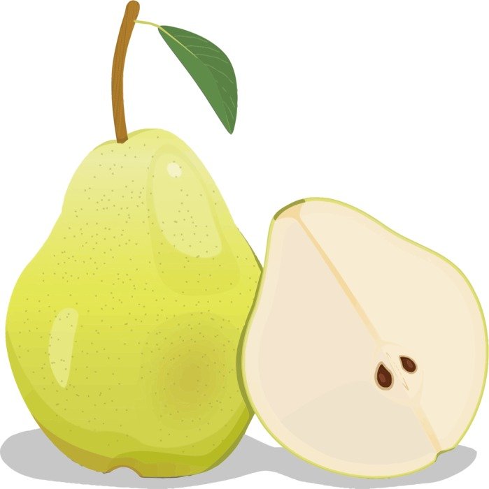 halved Pear