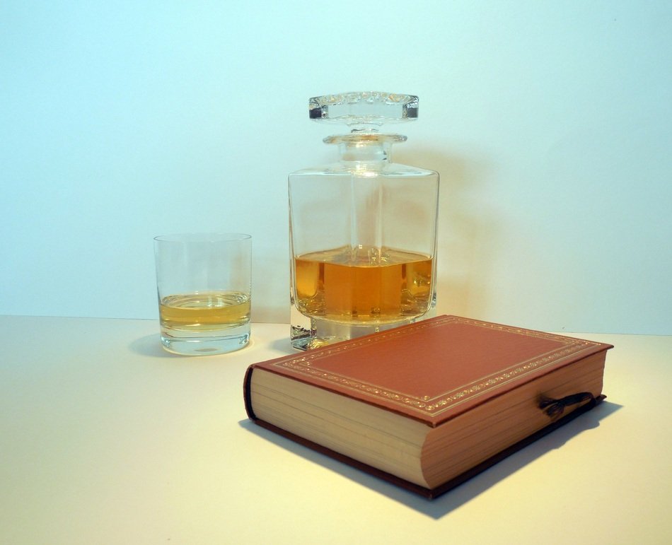 whiskey and book