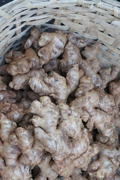 Ginger on the myanmar Market closeup