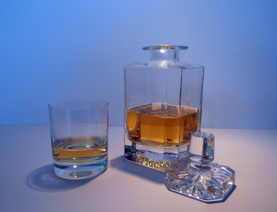 carafe with whiskey