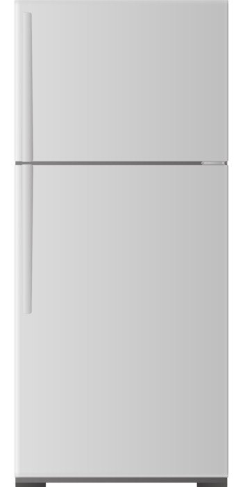refrigerator on white background