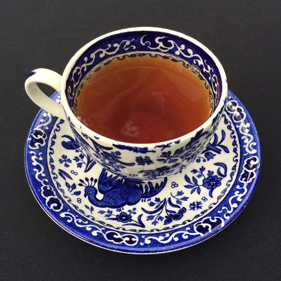 closeup photo of blue and white Teacup in China