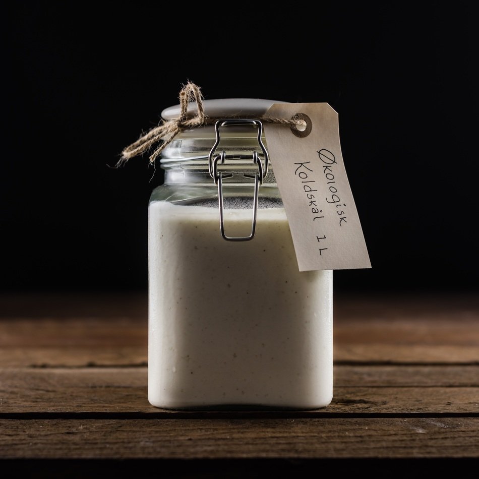 milk in the jar