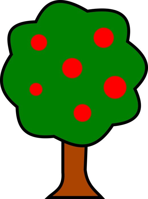 Tree with the apples clipart