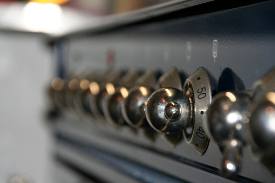 Hot stove in the kitchen