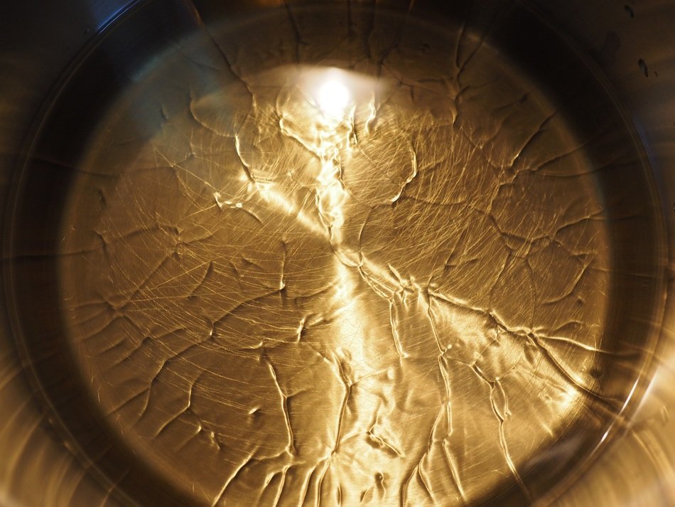 butter at the bottom of the pan